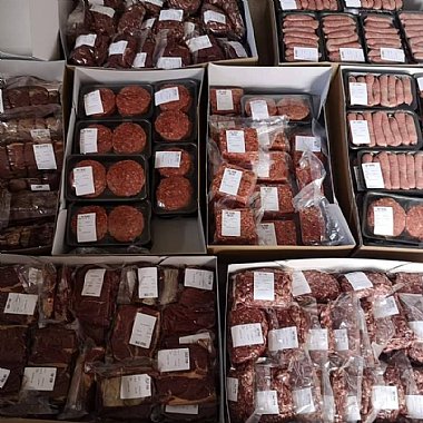 Selection of beef cuts
